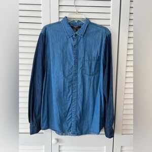 Jean button down - two tone sleeves